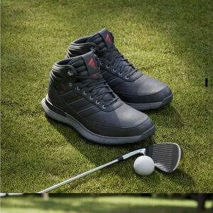 adidas S2G RAIN.RDY Water Resistant High Top Golf Shoes Black Men's 7 women’s 8